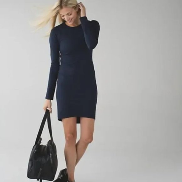 Lululemon &go Where-To Long Sleeve dress - Black - Picture 1 of 5